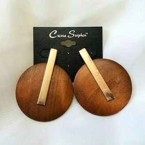 Walnut Wooden Fashion Earrings